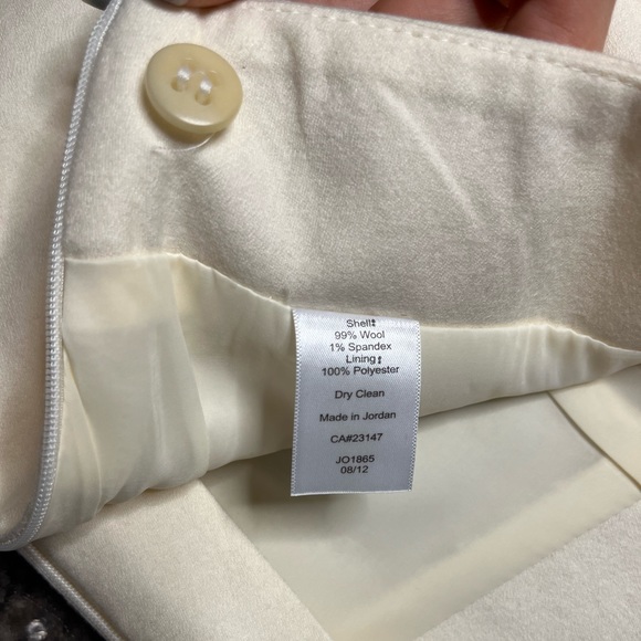 Talbots White Wool Dress Pants - Picture 2 of 7